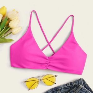 ‼️SOLD‼️hot pink bikini top